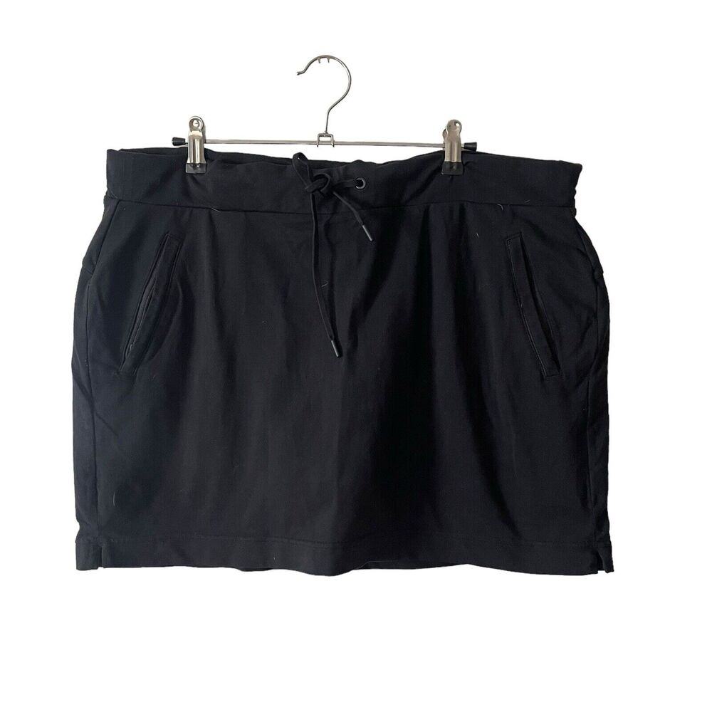 Athleta Large Modern Metro Skort Black Pockets Casual Activewear Stretch